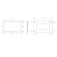 Sapho NIROX zrcadlo v rámu 1000x600mm, dub stříbrný NX106-1111