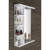 Aqualine KORIN zrcadlo s LED osvětlením a policemi 50x70x12cm KO355