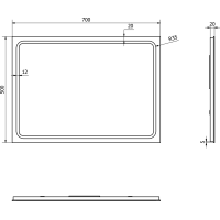 Sapho GEMINI zrcadlo s LED osvětlením 500x700mm GM050