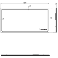 Sapho GEMINI zrcadlo s LED osvětlením 1200x600mm GM120