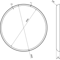 Sapho FLOAT kulaté zrcadlo s LED podsvícením ø 600mm, bílá 22559