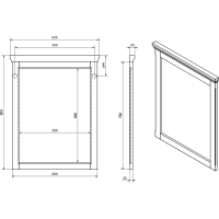 Sapho CROSS zrcadlo v dřevěném rámu 600x800mm, starobílá CR211