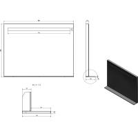 Sapho BRETO zrcadlo s LED osvětlením a policí 800x608mm BT080