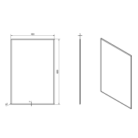 Sapho ACCORD zrcadlo s fazetou 400x600mm, bez úchytu MF422