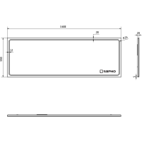 Sapho GEMINI zrcadlo s LED osvětlením 1600x550mm GM160