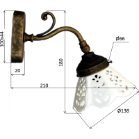 Sapho BARI svítidlo E14, 40W, 230V, keramické stínítko, bronz MC811