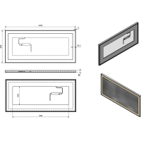 Sapho LUMINAR zrcadlo s LED osvětlením v rámu 1200x550mm, chrom NL560