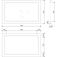 Sapho AMBIENTE zrcadlo v dřevěném rámu 620x1020mm, starobílá NL706