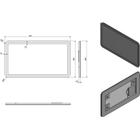 Sapho NYX zrcadlo s LED osvětlením 900x500mm NY090