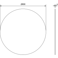 Aqualine Zrcadlo kulaté ø 80cm, bez úchytu 22446