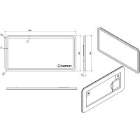 Sapho NYX zrcadlo s LED osvětlením 1000x500mm NY100