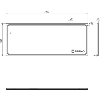 Sapho GEMINI zrcadlo s LED osvětlením 1400x550mm GM140