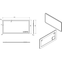 Sapho NYX zrcadlo s LED osvětlením 1200x600mm NY120