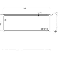 Sapho GEMINI zrcadlo s LED osvětlením 1500x550mm GM150