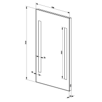 Aqualine Zrcadlo s LED osvětlením 50x70cm, kolébkový vypínač ATH5