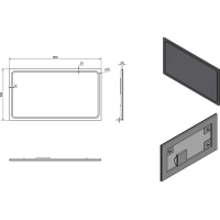 Sapho GEMINI zrcadlo s LED osvětlením 900x500mm GM090