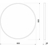 Sapho NOTION kulaté zrcadlo v rámu ø 80cm, zlato mat NT800G