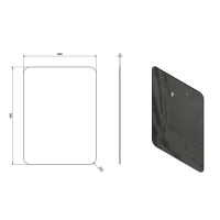 Sapho ISHAPE zrcadlo 600x800mm, zakulacené rohy, bez úchytu AG468