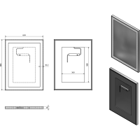 Sapho LUMINAR zrcadlo s LED osvětlením v rámu 600x800mm, chrom NL557