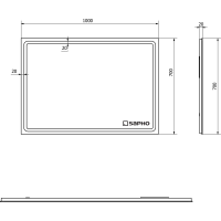 Sapho GEMINI zrcadlo s LED osvětlením 1000x700mm GM100