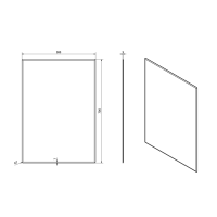 Sapho ACCORD zrcadlo s fazetou 500x700mm, bez úchytu MF436