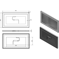 Sapho LUMINAR zrcadlo s LED osvětlením v rámu 900x500mm, chrom NL559