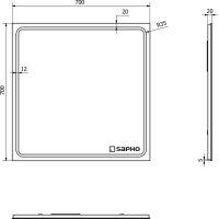 Sapho GEMINI zrcadlo s LED osvětlením 700x700mm GM070