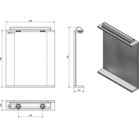 Aqualine KORIN zrcadlo s LED osvětlením a zásuvkou 60x70x12cm KO397