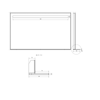 Sapho BRETO zrcadlo s LED osvětlením a policí 1000x608mm BT100