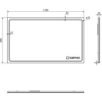 Sapho GEMINI zrcadlo s LED osvětlením 1100x650mm GM110