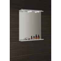 Aqualine KORIN zrcadlo s LED osvětlením a zásuvkou 60x70x12cm KO397