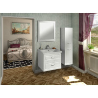 Aqualine FAVOLO zrcadlo v rámu 80x80cm, bílá mat FV080