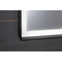 Sapho SORT zrcadlo s LED osvětlením 47x70cm, černá mat ST047
