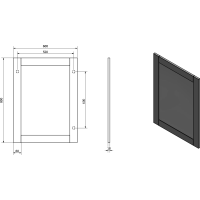 Aqualine FAVOLO zrcadlo v rámu 60x80cm, bílá mat FV060