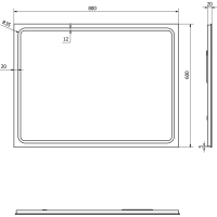 Sapho GEMINI zrcadlo s LED osvětlením 600x800mm GM060