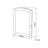 Sapho RETRO zrcadlo v dřevěném rámu 650x910mm, starobílá 1685