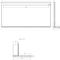 Sapho BRETO zrcadlo s LED osvětlením a policí 1200x608mm BT120