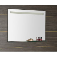 Sapho BRETO zrcadlo s LED osvětlením a policí 800x608mm BT080