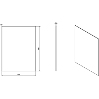 Sapho PLAIN zrcadlo 60x90cm, zakulacené rohy, bez úchytu 1501-28