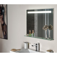Sapho BRETO zrcadlo s LED osvětlením a policí 800x608mm BT080
