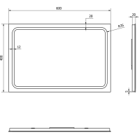 Sapho GEMINI zrcadlo s LED osvětlením 400x600mm GM040