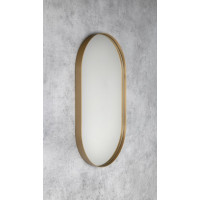 Sapho PUNO oválné zrcadlo v rámu 40x70cm, zlato mat ORT470