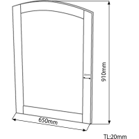 Sapho RETRO zrcadlo v dřevěném rámu 650x910mm, buk 735241