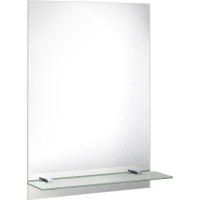 Aqualine Zrcadlo s otvory pro polici 50x70cm, včetně závěsů 22429