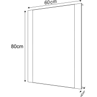 Sapho DURANGO zrcadlo s LED osvětlením 600x800mm, senzor DG060