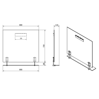 Sapho WEGA zrcadlo s policí 800x800mm 60092-8