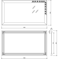 Sapho MANTILA zrcadlo v dřevěném rámu 860x1560mm, antik NL741