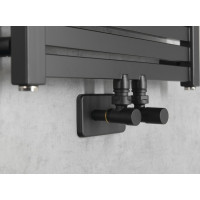 Sapho COMPACT BLACK připojovací sada ruční rohová, černá mat CP5115BS