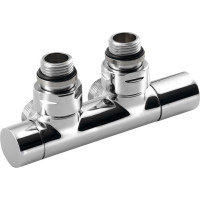 Sapho TWIN připojovací sada ventilů pro středové připojení, chrom CP401S