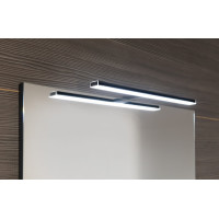 Sapho ERUPTA zrcadlo s LED osvětlením a policí 100x80cm, černá mat ERU340